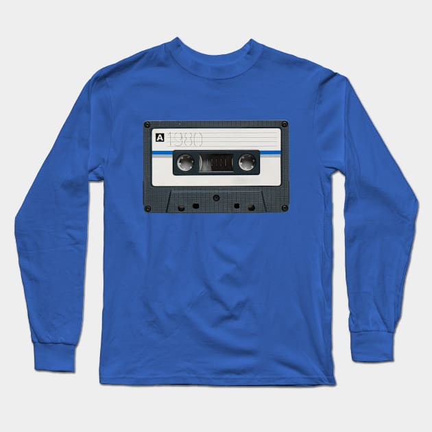 1980 Mix Tape Long Sleeve T-Shirt by Retrofloto